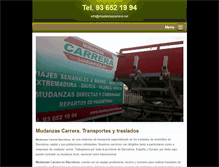 Tablet Screenshot of mudanzascarrera.net